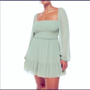 Aritzia Wilfred Tempest Dress in Silver Sage Green